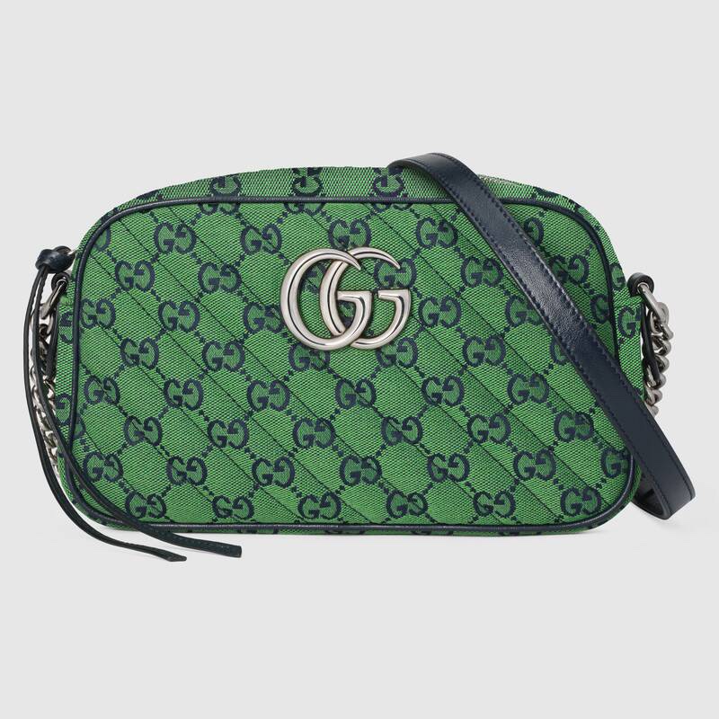 Gucci GG Marmont Multicolor Small Shoulder Bag 447632 Green